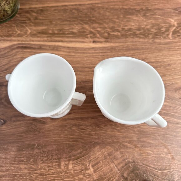 Milk Glass Sugar & Creamer Set by Fostoria - Picture 13 of 13